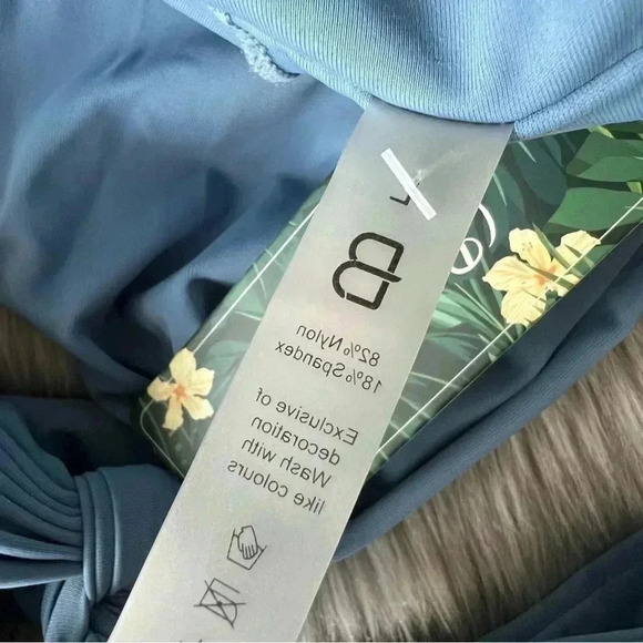 Blooming Jelly  High Waisted Bikini Swimsuit Tie Knot 2pcs Bathing Suits - Picture 7 of 13